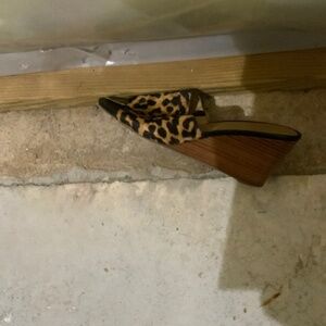 Franco Sarto leopard wedge